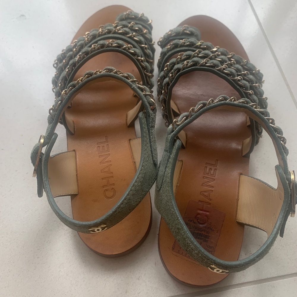 Chanel Classic Chainlink Multi-Strap Sandals - image 7